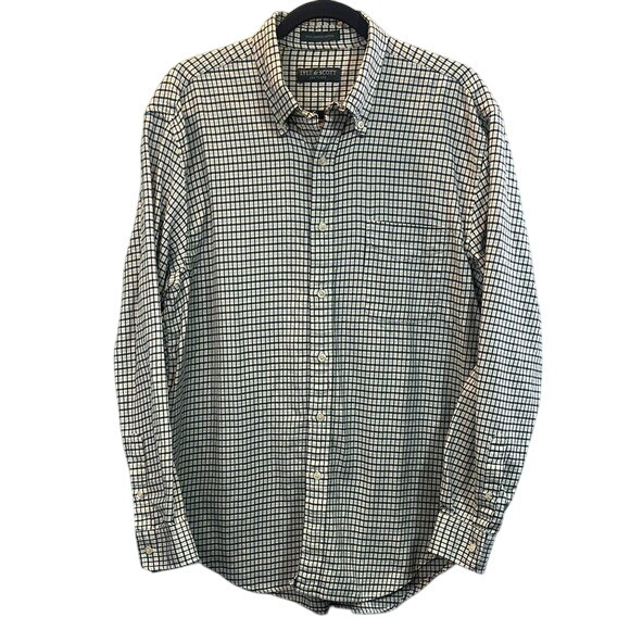 Lyle & Scott Men's Black & Tan Long Sleeve Cotton Button Down Large - Picture 1 of 8